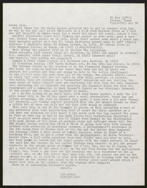 [Letter from David Aiken to Jack Leaming, October 1988]