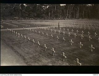 New Guinea. 1944-06-09. A section of the Soputa War Cemetery, sixteen miles from Buna. It is cared for by 7 Graves Registration Unit