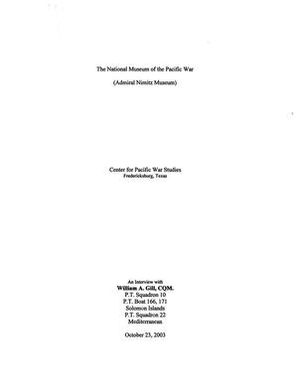 Oral History Interview with William Gill, October 23, 2003