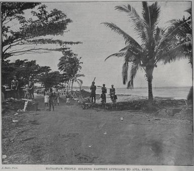 Mataafa's people holding Eastern Approach to Apia, Samoa