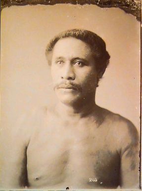 Portrait of an unknown Samoan man