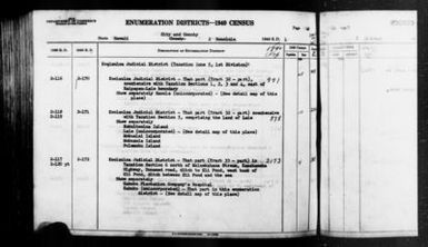 1940 Census Enumeration District Descriptions - Hawaii - Honolulu County - ED 2-170, ED 2-171, ED 2-172