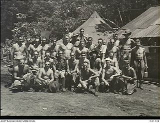 AITAPE, NORTH EAST NEW GUINEA. C. 1944-06. GROUP PORTRAIT OF SAWMILL WORKERS OF NO. 7 MOBILE WORKS SQUADRON RAAF