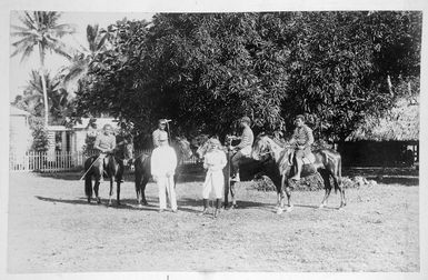 King Malietoa with the Vaiala polo team, Samoa