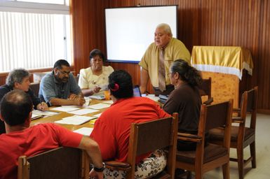 Earthquake ^ Tsunami - Pago Pago, American Samoa, October 6, 2009 -- Faith-based and community members attend a long-term recovery meeting. FEMA Volunteer Liaisons provide briefing on how citizens can volunteer and donate to survivors in American Samoa. FEMA/Casey Deshong