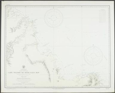 Cape Nelson to Hercules Bay, Papua, east coast, New Guinea, South Pacific Ocean : from British and German surveys to 1910 / Hydrographic Office, U.S. Navy