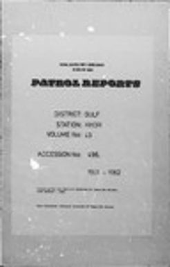 Patrol Reports. Gulf District, Kikori, 1961-1962