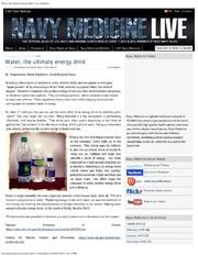 Water, The Ultimate Energy Drink