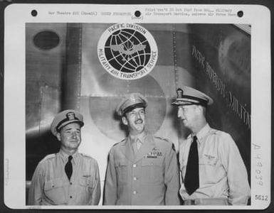 Left To Right: Rear Admiral William G. Tomlinson, Major General Laurence S. Kuter And Rear Admiral Matthew Gardner. Honolulu, Hawaii, 28 July 1948. (U.S. Air Force Number 3A49039)