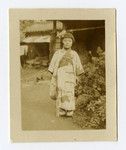 Young girl wearing kimono