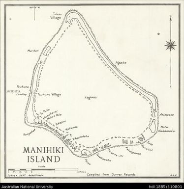 Cook Islands, Manihiki Island, 1:47 520, 1961