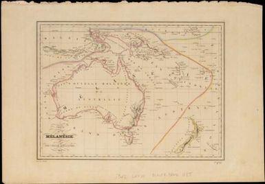 Carte de la Melanesie ou Nouvelle Hollande, 1835 / grave par Thierry
