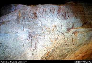 Rock painting figures