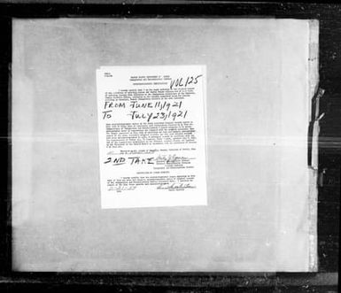 Volume 125: June 11, 1921 - July 23, 1921