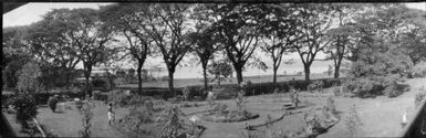 Man standing in the Chinnery's front garden, Malaguna Road, Rabaul, New Guinea, 1937 / Sarah Chinnery