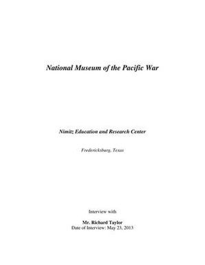 Oral History Interview with Richard Taylor, May 23, 2013