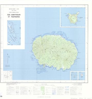 Carte de la Mélanésie - 150 000 (type outre-mer) Archipel des Nouvelles Hébrides: Iles Aneytioum et Foutouna