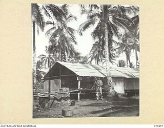 DREGER HARBOUR, NEW GUINEA. 1944-01. THE KITCHEN AND MEN'S MESS OF THE 10TH FIELD AMBULANCE