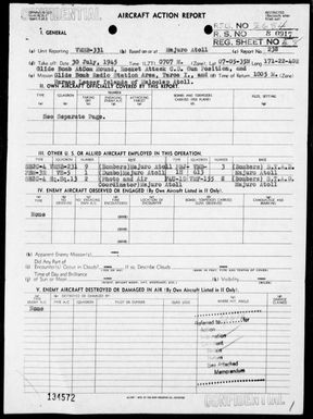 VMSB-331 - ACA Rep #238-Air opers against the Marshall Islands on 7/30/45