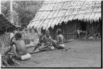 Yeria, Wanuma Census Division: women with grass skirts in front of houses