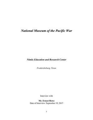 Oral History Interview with Ernest Howe, September 19, 2017