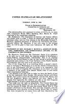 United States-Guam relationship : oversight hearing before the Committee on Interior and Insular Affairs, House of Representatives, Ninety-ninth Congress, second session ... hearing held in Washington, DC, June 24, 1986