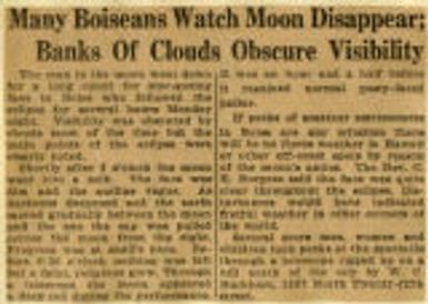 Many Boiseans Watch Moon Disappear