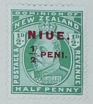 Stamp: New Zealand - Niue Half Penny