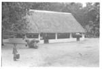 Exterior view of thatched building
