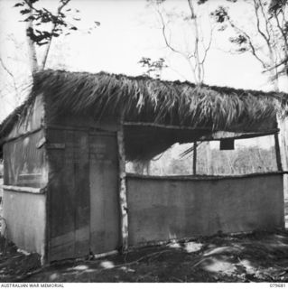 NADZAB, NEW GUINEA. 1943-12. THE FLY-PROOF LATRINE AT THE STRIP ADVANCED DRESSING STATION, 10TH FIELD AMBULANCE, AUSTRALIAN ARMY MEDICAL CORPS