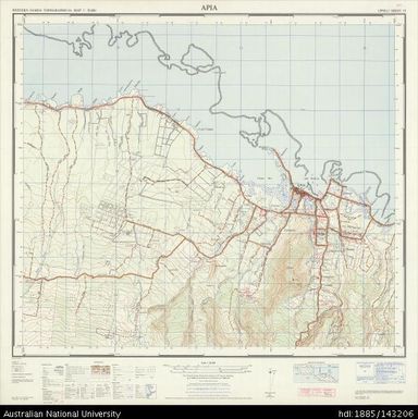 Samoa, Upolu, Apia, Series: NZMS 174, Sheet 19, 1963, 1:20 000