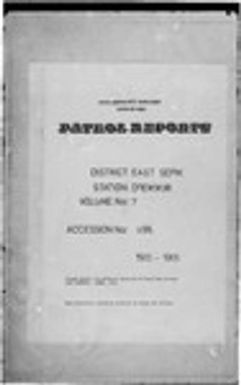 Patrol Reports. East Sepik District, Dreikikir, 1965 - 1966