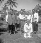 First birthday party. Malenga (preachers) of the Free Wesleyan Church of Tonga.