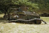 Northern Mariana Islands, abandoned tank at former Japanese Command Post on Saipan Island