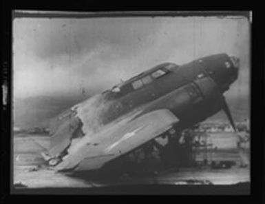 [Destroyed Boeing B-17C Flying Fortress]