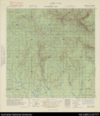 Papua New Guinea, New Britain, Tavalo River, Provisional map, Sheet B56/5, 1943, 1:63 360