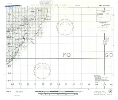 Island of Guam: Port Inarajan - Special Air and Gunnery Target Map
