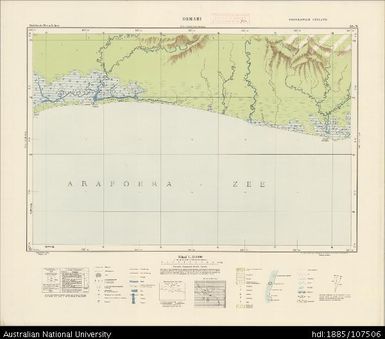 Indonesia, Western New Guinea, Oemari, Series: Nederlands-Nieuw-Guinea, Sheet 18-N, 1956, 1:100 000