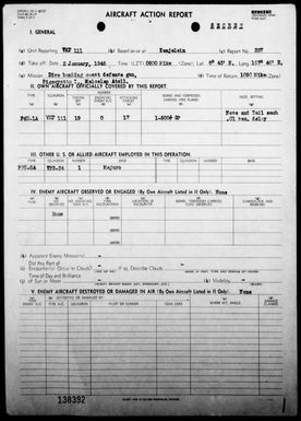 VMF-111 - ACA Reps Nos 227-232 – Air opers against the Marshall Islands, 1/2-21/45