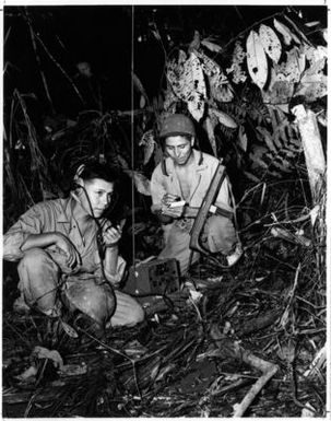Photograph of Navajo Indian Code Talkers Henry Bake and George Kirk