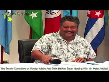The Senate committee on Foreign Affairs and State Matters confirmation hearing: Mr. Peter Adelbai