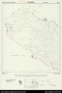 Solomon Islands, British Solomon Islands, Choiseul, Series: X715 (Sketch), Sheet 1, 1959, 1:50 000