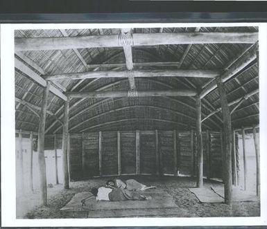 Interior of Samoan house