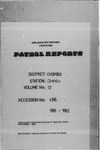 Patrol Reports. Chimbu District, Chimbu, 1961 - 1962