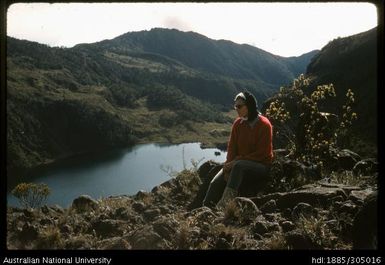 Resting after climbing Mt. Wilhelm