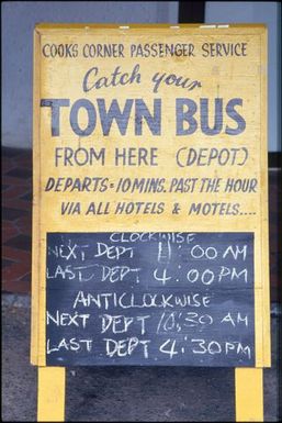 Bus stop sign