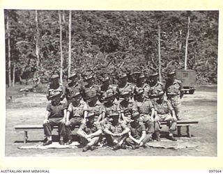 TOROKINA, BOUGAINVILLE. 1945-10-07. OFFICERS OF 24 INFANTRY BATTALION, 15 INFANTRY BRIGADE