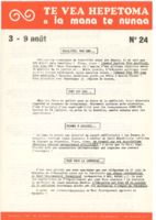 Ia Mana, bulletins hebdomadaires du 3 juin (n° 24) au 27 septembre 1980 (n° 31)