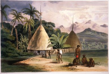 Oliver, Richard Aldworth, 1811-1889 :Puebo, New Caledonia. R. A. Clive delt. Dickinson & Co. lith. [London, 1852]