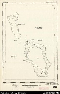 Papua New Guinea, Nissan, Survey Index 20, 1:50 000, 1971